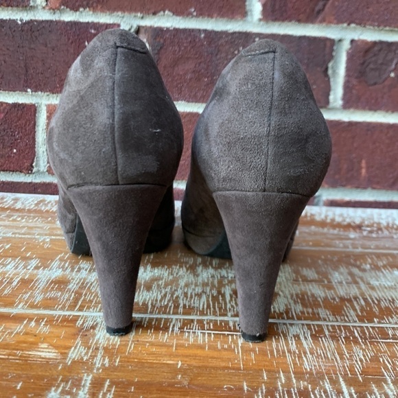 Clarks Indigo Chocolate Brown Suede Leather Heels - Picture 5 of 9